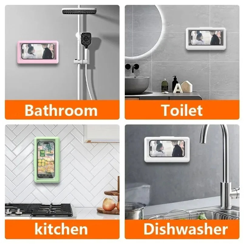 Shower Phone Holder, Waterproof And 480 Degrees Rotating