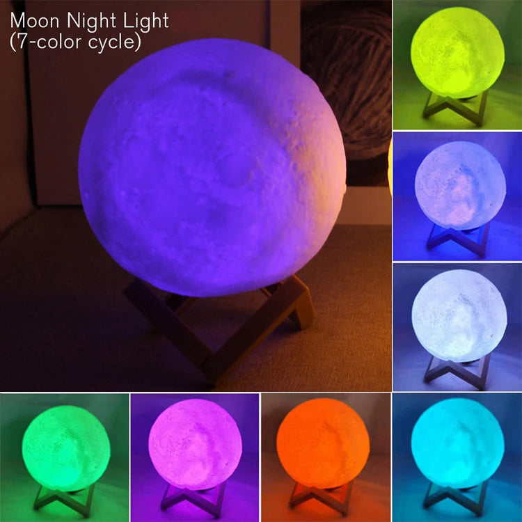 Book Light, LED Moon Light, Galaxy Light, Moon Night Light, A Birthday Gift