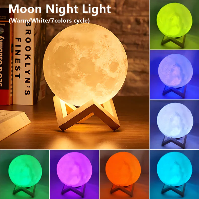 Book Light, LED Moon Light, Galaxy Light, Moon Night Light, A Birthday Gift