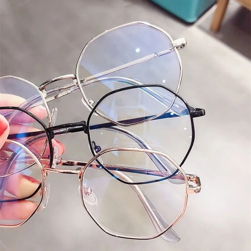 Polygon Frame Anti-blue Light Glasses Unisex Eyewear