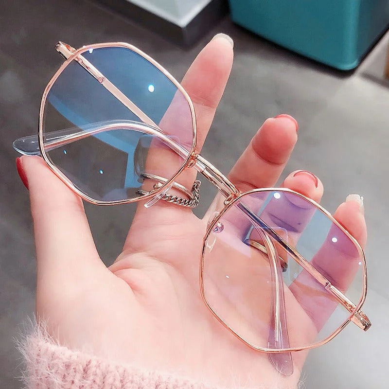 Polygon Frame Anti-blue Light Glasses Unisex Eyewear
