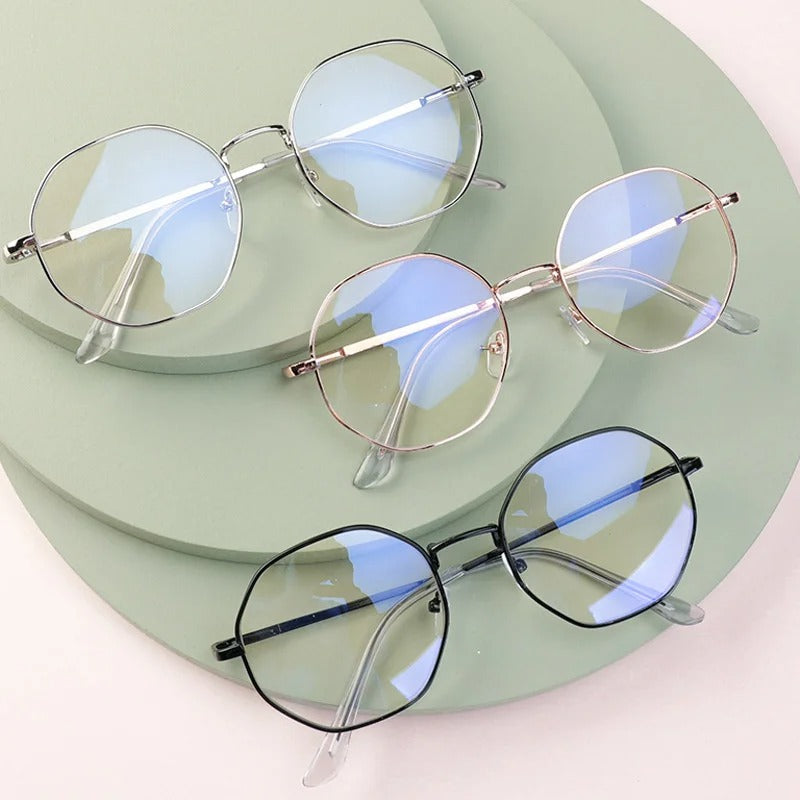 Polygon Frame Anti-blue Light Glasses Unisex Eyewear
