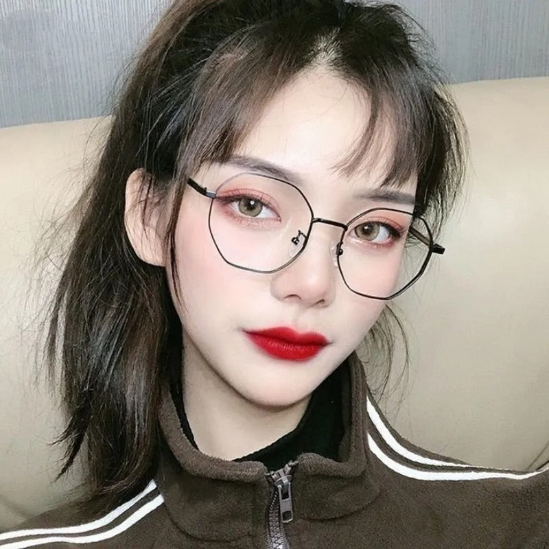 Polygon Frame Anti-blue Light Glasses Unisex Eyewear